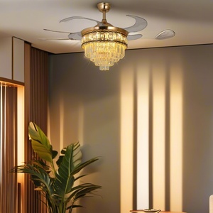 <span class=keywords><strong>Ventilador</strong></span> de <span class=keywords><strong>Techo</strong></span> de Cristal con Luz para Salón de Belleza, <span class=keywords><strong>Ventilador</strong></span> de Araña LED con Control Remoto, Decoración Relajante - Product Image 3