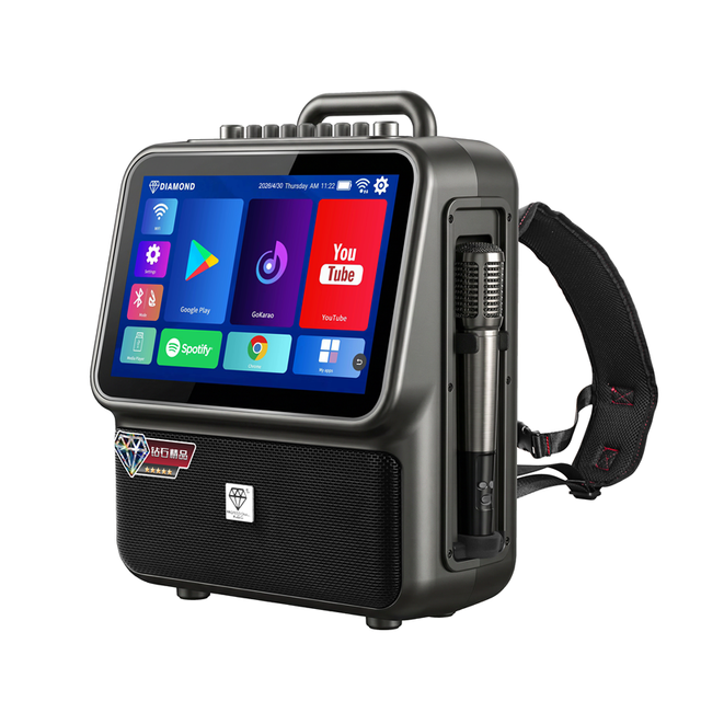 Diamond Patent 4'' Woofer All-in-One KTV Smart Party Karaoke Speaker Android System 12.0 Powerful Wireless Touch Screen