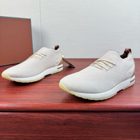 Chaussures de sport de créateur, dessus en chaussette sans couture, fabriqué en tissu tricoté de laine et cachemire de qualité supérieure, style luxueux, unisexe