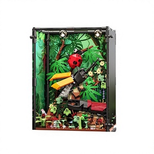 3010 Bloques de Construcción del <span class=keywords><strong>Reino</strong></span> de los Insectos, Modelo de Ensamblaje de Paisaje para Pecera, Adornos de la <span class=keywords><strong>Serie</strong></span> Selva Tropical, Plástico Transfronterizo - Product Image 1
