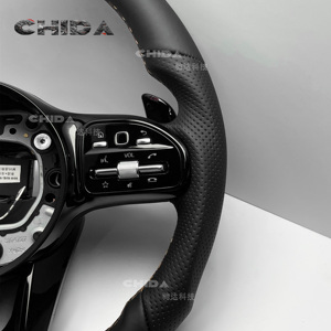 Volante completo de cuero negro, accesorios interiores de coche para mer-ced-ess be-nzs A45 CLS S65 G63 W176 W213 W205 W253 C43 - Product Image 3