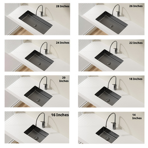 Lavabo rectangulaire en céramique moderne à encastrer sous le comptoir, lavabos de salle de bain, lavabo mat pour salle de bain, hôtel, balcon - Product Image 5