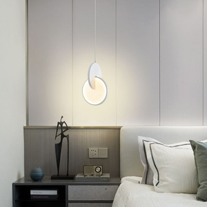 Lustre LED moderne suspendu 110V 220V, <span class=keywords><strong>luminaire</strong></span> simple à double anneau pour salle à manger et cuisine - Product Image 5