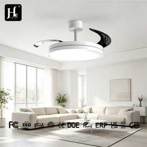 Modern LED <b>Ceiling</b> Fan <b>Light</b> 3 Blades DC Motor Remote Control Dimmable 3000K-6000K Warm White Industrial Design 6-Speed Downrod - Product Image 4