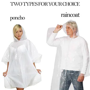 Poncho de lluvia desechable para adultos y niños, poncho de emergencia desechable - Product Image 3
