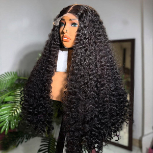 Perruque Bouclée Profonde 13x6 Sans Colle pour Femmes, Densité 200, Frontale en Dentelle Transparente 13x4 Pré-Épilée, Longue, Pré-Coupée - Product Image 3