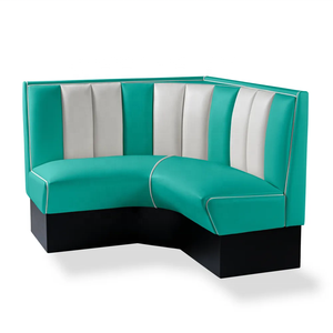 Asientos de Esquina para <span class=keywords><strong>Restaurante</strong></span> Estilo Diner Americano Retro, Sofá de Cuero PU para <span class=keywords><strong>Restaurante</strong></span>, Asientos Comerciales para <span class=keywords><strong>Restaurante</strong></span> de Comida Rápida - Product Image 4