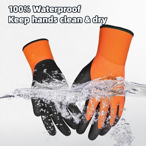 Gants de travail isolés en polaire thermique imperméables et résistants au froid, avec revêtement en latex, pour congélateur et jardinage - Product Image 4