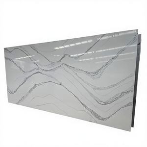 Nuevo Diseño Moderno de Losa Grande de Cuarzo Gris Calacatta con Tamaño Personalizado para Encimeras de Cocina y Baño - Product Image 1