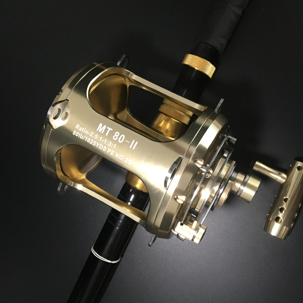 80WボートアルミニウムCNC機械加工2スピードフィッシングリール