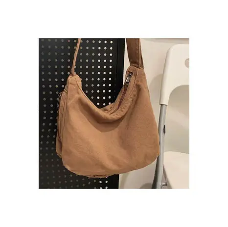 2024 manufacturers wholesale new canvas one-shoulder messenger bag casual all-match mobile phone bags & cases