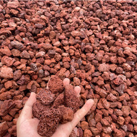 Bloc de roche volcanique de basalte noir et rouge naturel 100 % naturel pour l'amélioration des sols, l'aquaculture, l'aménagement paysager, le barbecue et comme diffuseur