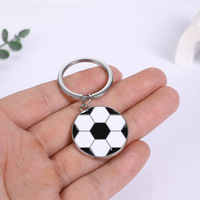 Porte-clés mousqueton en peluche en forme de ballon de football, pendentif souvenir 3D rond, tendance mode, cadeau d'anniversaire