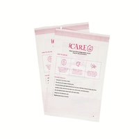 Gants de bain exfoliants avec emballage finition mate, sachet scellé sur trois côtés pour l'exfoliation corporelle et la douche cosmétique