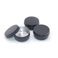 Logo personnalisé 30ml 60ml 150ml Boîte ronde vide rechargeable en métal Pot en aluminium de 50 ml Boîtes de baume à barbe Boîtes en aluminium pour cosmétiques