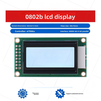 0802B Karakter Lcd 5V Putih 16PIN Terminal Industri Paralel Pengontrol Modul LCD Kecil Khusus IC Driver ST7066U