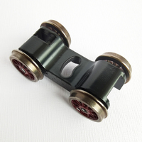 Bogie de train miniature en alliage d'aluminium usiné CNC avec jeu de roues - Léger et durable pour modèles HO/O personnalisables