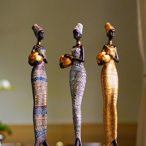 Figurine africaine noire vintage en résine abstraite, artisanat traditionnel, sculpture exotique <span class=keywords><strong>de</strong></span> luxe pour salon, <span class=keywords><strong>maison</strong></span>, remise <span class=keywords><strong>de</strong></span> diplôme, mariage - Product Image 4