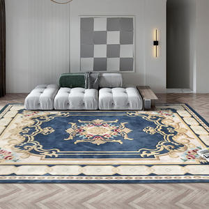 พรมปูพื้นลายเรขาคณิตทันสมัย รูปทรงสี่เหลี่ยมผืนผ้า กันลื่น ใช้ในบ้าน ห้องนั่งเล่น ห้องนอน ห้องครัว ทางเข้าบ้าน ห้องโถง สีพื้น ลายเรียบ - Product Image 2