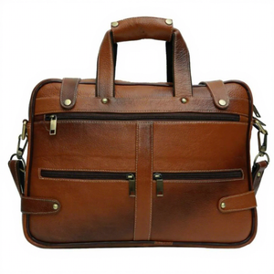 Personalized Genuine Leather Modern Lightweight Eco-Friendly Waterproof Crossbody Convertible Laptop Messenger Protective - Product Image 1