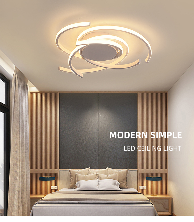 New Design Modern Classic Silica Gel Home Decor Indoor Metal Aluminum Led Ceiling Lighting