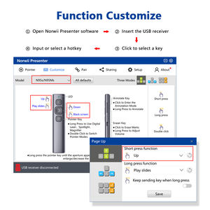 N95s Highlight Présentateur sans fil supportant l'encre numérique, la mise en évidence, l'effacement, la loupe, la souris aérienne, le contrôle du volume par geste - Product Image 4