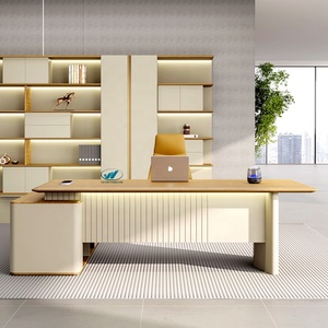 <span class=keywords><strong>Bureau</strong></span> de direction atmosphérique élégant de plusieurs tailles en option avec lumières avec mobilier de <span class=keywords><strong>bureau</strong></span> de patron de luxe moderne et léger - Product Image 2