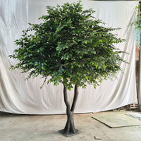 Grand arbre ficus artificiel d'extérieur, décoration, tronc d'arbre banian en fibre de verre, décoration de plantes d'intérieur de qualité supérieure
