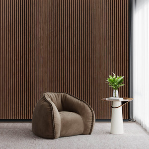 Pannello acustico a doghe PET melamina <span class=keywords><strong>4</strong></span> colori opzionali 40mm <span class=keywords><strong>MDF</strong></span> pannello a parete - Product Image 5
