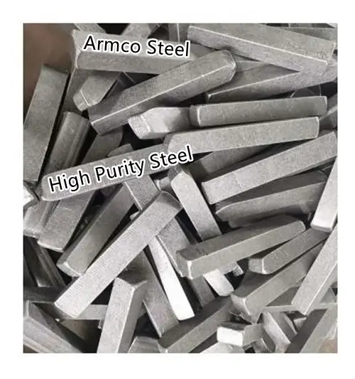 High Purity Iron 99.95% Fe Billet low Carbon Pure iron Billets Armco iron billet