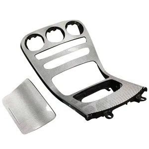Kit de personnalisation intérieure automobile en fibre de carbone argentée pour tableau de bord central C43 C300 C250 W205 C63S - Product Image 5