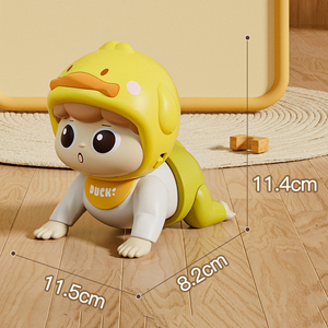 Poupée rampante d'éducation précoce pour bébés jouet apaisant de musique électrique pour s'entraîner à lever la tête amusant appel maman papa artefact - Product Image 4