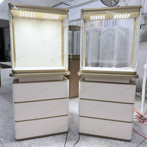 <span class=keywords><strong>Vitrine</strong></span> de Luxe Sur Mesure en <span class=keywords><strong>Bois</strong></span> pour Bijoux avec Éclairage LED, Présentoir en Verre pour Magasin de Détail Haut de Gamme, Fabrication Personnalisée en Usine - Product Image 2