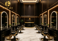 Postes de coiffure 2027 double face avec miroir, stations de barbier