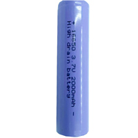 Batterie au lithium rechargeable à dessus plat 16650 3.7v 2000mAh Cellule de batterie au lithium Li-Ion pour produits numériques