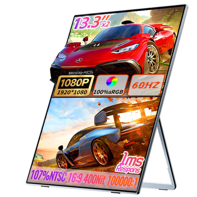 Eimio 13.3 Inch OLED TFT Portable Monitor 4K 60Hz 1080p Resolution Type-C Interface Built-in Speaker Laptop Screen Extender OEM