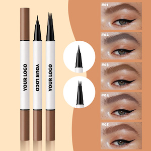 Lápiz <span class=keywords><strong>de</strong></span> Maquillaje 2 en 1 con Logotipo Personalizado en 5 Colores, <span class=keywords><strong>Dise</strong></span>ñ<span class=keywords><strong>o</strong></span> <span class=keywords><strong>de</strong></span> <span class=keywords><strong>Cejas</strong></span> <span class=keywords><strong>de</strong></span> 4 Puntas y Delineador <span class=keywords><strong>de</strong></span> Ojos, Resistente al Agua y <span class=keywords><strong>de</strong></span> Secado Rápido - Product Image 1