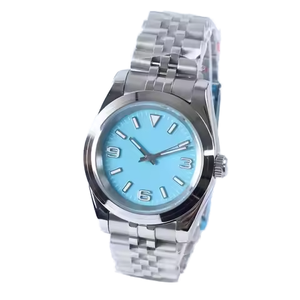 Reloj de Pulsera Mecánico Automático de Lujo con Esfera Azul, Cristal de Zafiro y Caja de Acero Inoxidable para Negocios y Deportes - Movimiento de Cuarzo ETA - Product Image 4