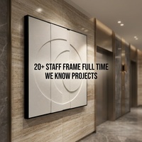 Peinture abstraite texturée 3D personnalisée pour projet de mise en valeur résidentielle haut de gamme, design d'art mural pour hôtel de luxe