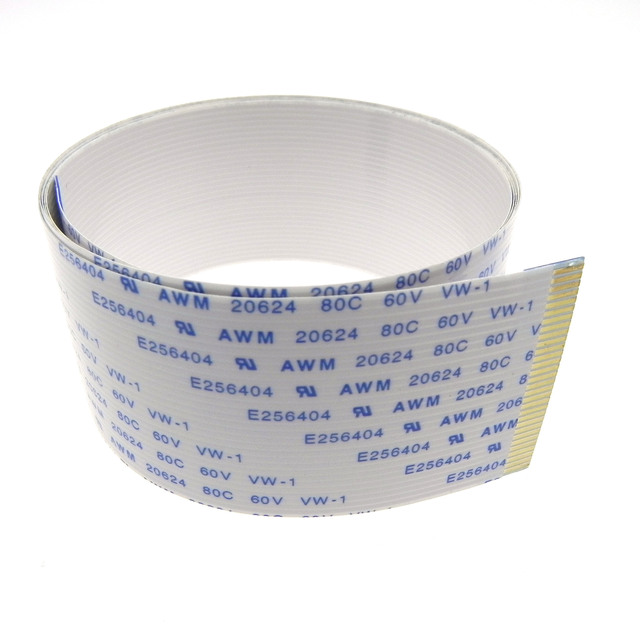Customized 0.5mm Pitch 16pin 19pin 60pin Flexible Flat Flex FFC Cable with PTFE Insulation for Electronic Devices