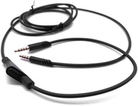 Untuk Logitech ASTRO A10/A40/A30/A50/G233/G433 Kabel Pengganti Audio Inline 2M dengan Jaket PVC Mute Konektor 3.5mm