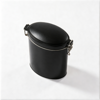 Boîte en étain ovale personnalisée hermétique avec couvercle à fermoir, boîte de rangement en métal de qualité alimentaire pour l'emballage du café, du thé et des bonbons