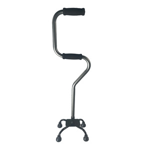 Bâton de marche à quatre pieds en alliage d'aluminium avec embouts en caoutchouc antidérapants pour personnes âgées, aide à la mobilité - Product Image 2