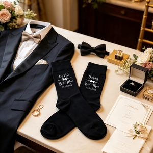 Calzini Personalizzati per <span class=keywords><strong>Sposo</strong></span> e Testimoni, Calzini con Nome e Ruolo Personalizzati, <span class=keywords><strong>Regalo</strong></span> Divertente per Festa di Matrimonio, <span class=keywords><strong>Regalo</strong></span> Proposta per il <span class=keywords><strong>Testimone</strong></span> - Product Image 3