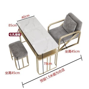 Table de manucure de luxe, moderne et simple, pour une, deux ou trois personnes, pour la manucure à domicile. - Product Image 6