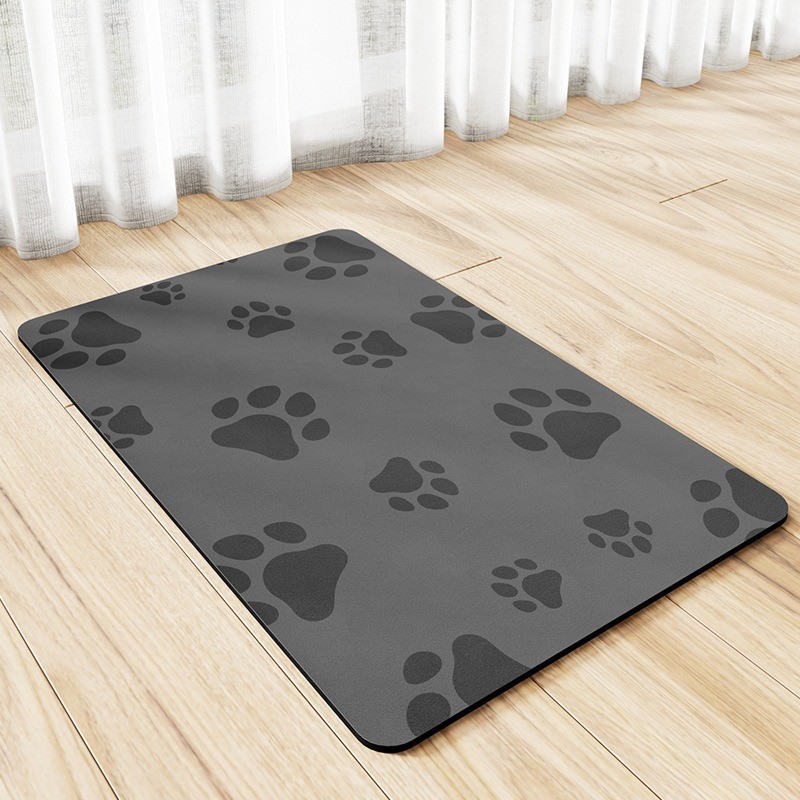 Set de table pour animaux de compagnie sans lavage-griffe gris