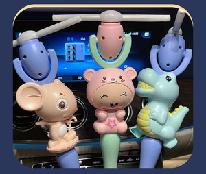 Jouets lumineux musicaux en forme d'animaux de dessin animé, moulin à vent rotatif, lumières clignotantes, jouets lumineux LED arc-en-ciel - Product Image 4