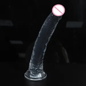 XL Big Size Dildo Crystal Cock Penis Massageador Brinquedos Sexuais Realista Jelly Dildo para Mulheres