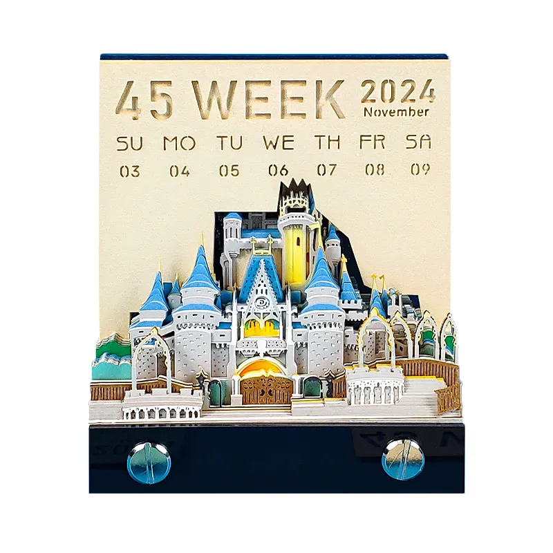 Kalender kustom 3D Memo blok peri istana stiker Notepad kertas kerajinan alat tulis sekolah hadiah item untuk anak perempuan ulang tahun