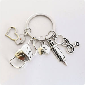 Gran oferta jeringa estetoscopio llaveros Doctor enfermera médico enfermería accesorios llavero Doctor llavero - Product Image 4